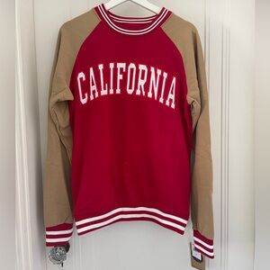 Red and Tan California Sweatshirt